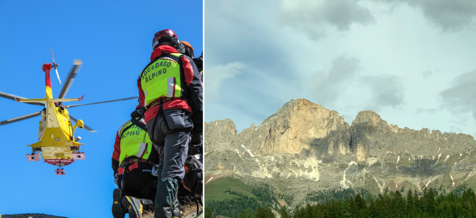 Trovano il cavo della ferrata coperto dalla neve e rimangono bloccati